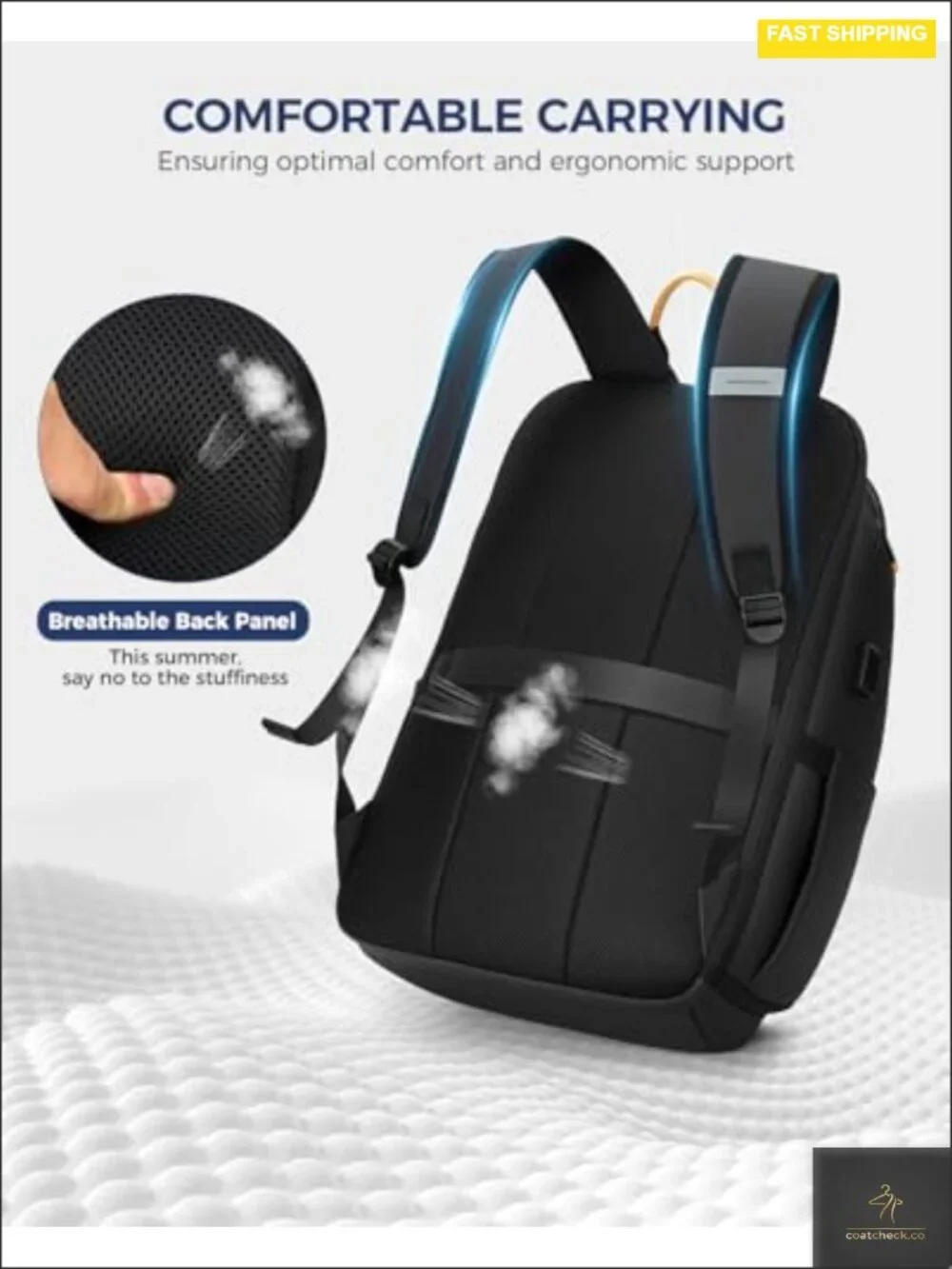 18 Inch Laptop Backpack for Men with USB Port, Water Resistant Business Travel